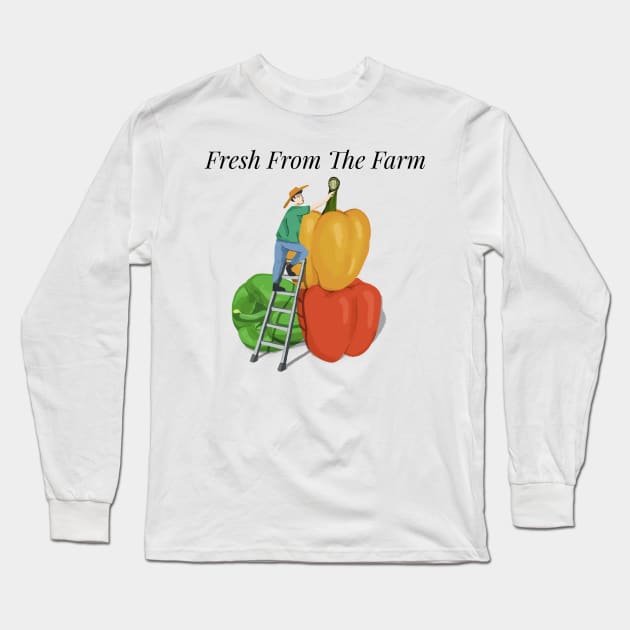 Fresh From The Farm Farmhouse Decor Autumn Long Sleeve T-Shirt by storeglow